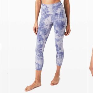 Lululemon Align Crop 23" Leggings Diamond Dye Iced Iris Peri Purple